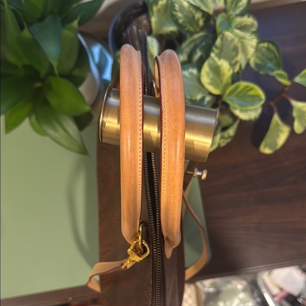 Etro Brown and Tan Dome Satchel with Gold Hardware - Picture 8 of 15
